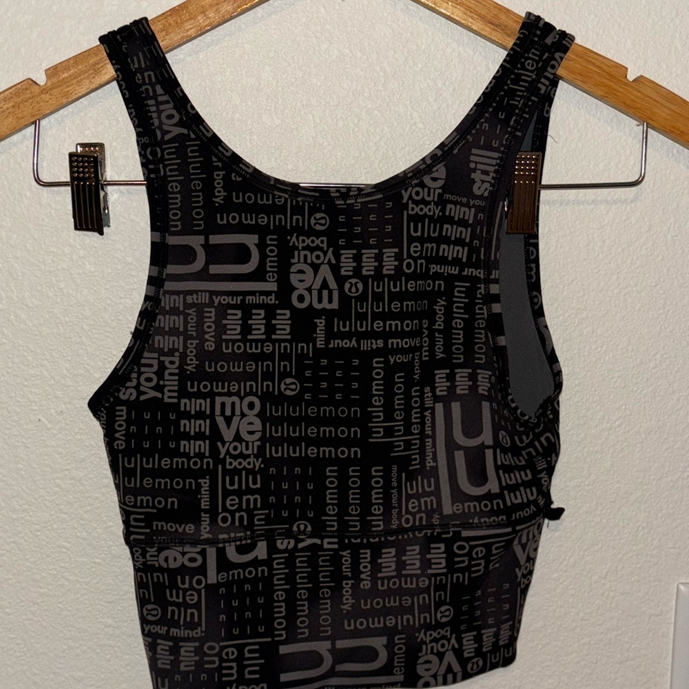 lululemon athletica Black Textured Crop Top